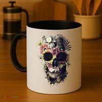 Bloom Skull Sunflower Coffee Mug thumb 4