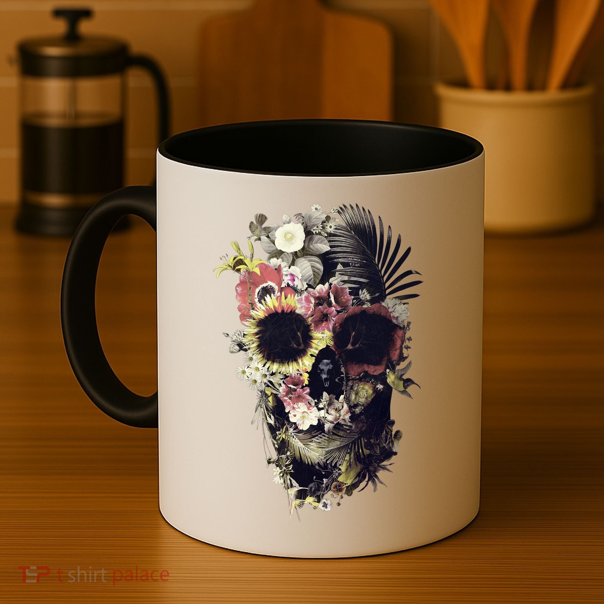 Bloom Skull Sunflower Coffee Mug