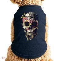 Bloom Skull Sunflower Doggie Tank thumb 0