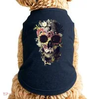 Bloom Skull Sunflower Doggie Tank thumb 0