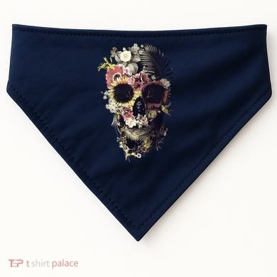 Bloom Skull Sunflower USA-Made Doggie Bandana