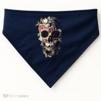 Bloom Skull Sunflower USA-Made Doggie Bandana thumb 0