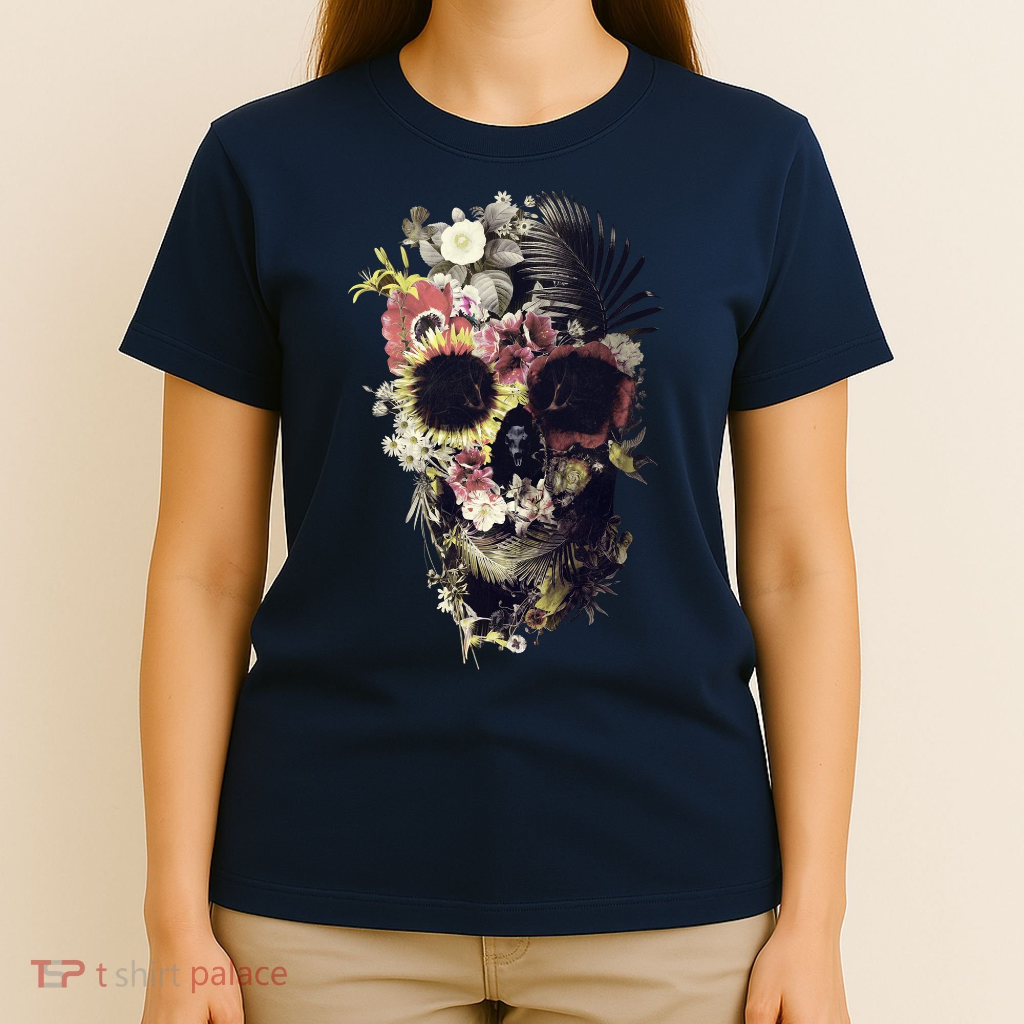 Bloom Skull Sunflower T-Shirt