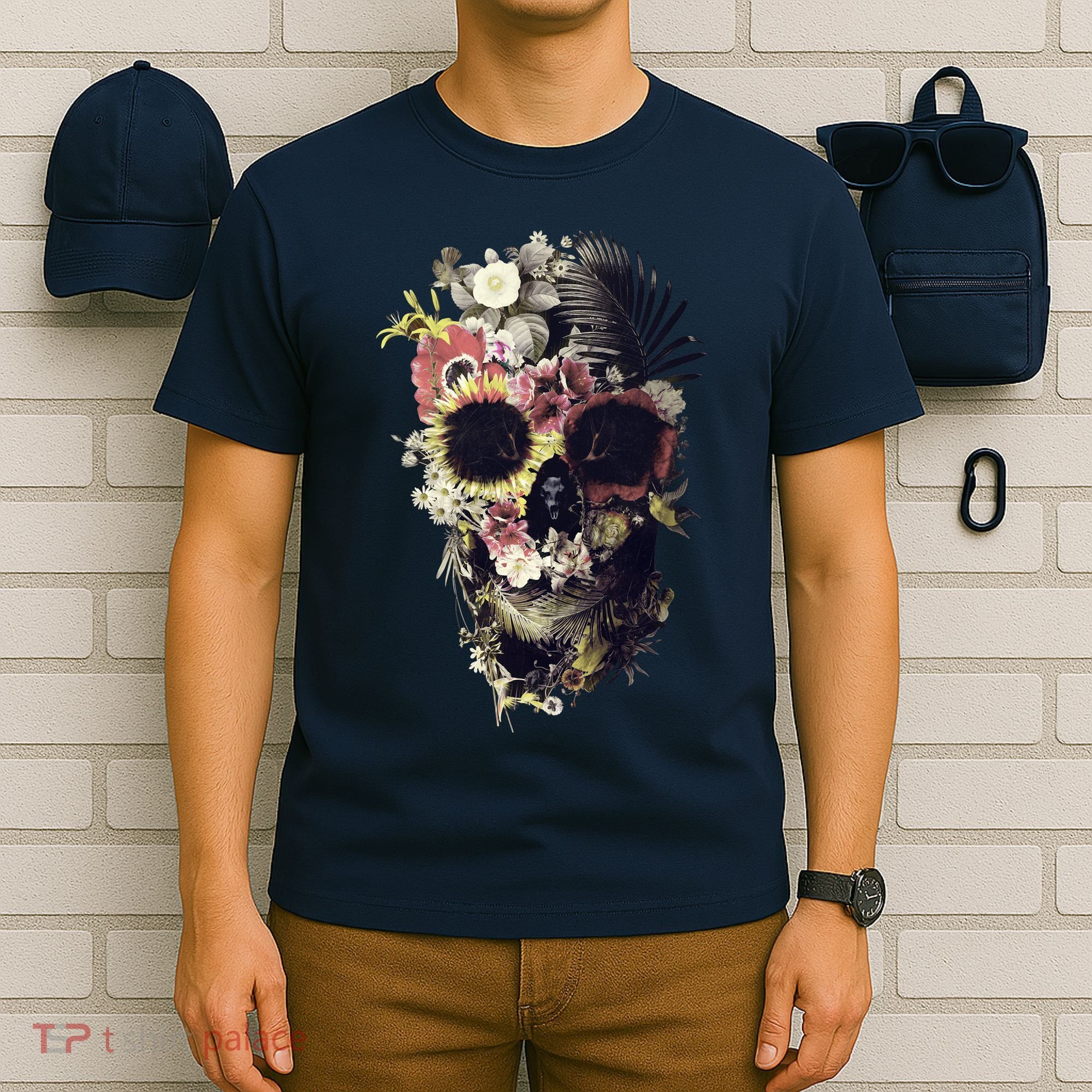 Bloom Skull Sunflower T-Shirt