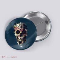 Bloom Skull Sunflower Button thumb 0