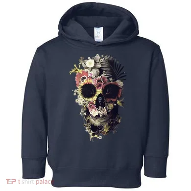 Bloom Skull Sunflower Toddler Hoodie