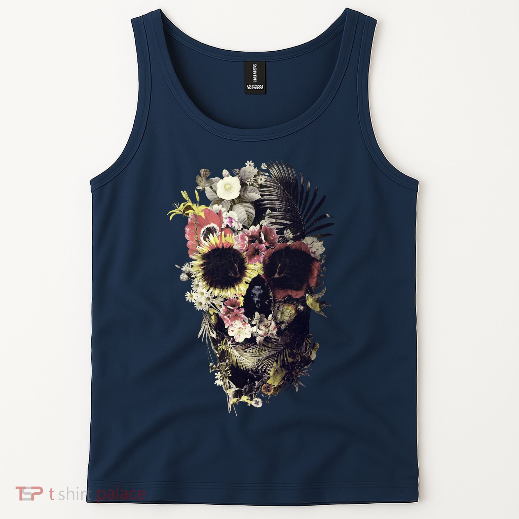 Bloom Skull Sunflower Tank Top