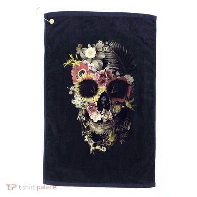 Bloom Skull Sunflower Golf Towel