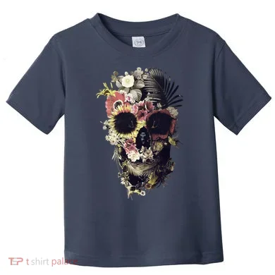 Bloom Skull Sunflower Toddler T-Shirt