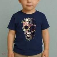 Bloom Skull Sunflower Toddler T-Shirt thumb 2