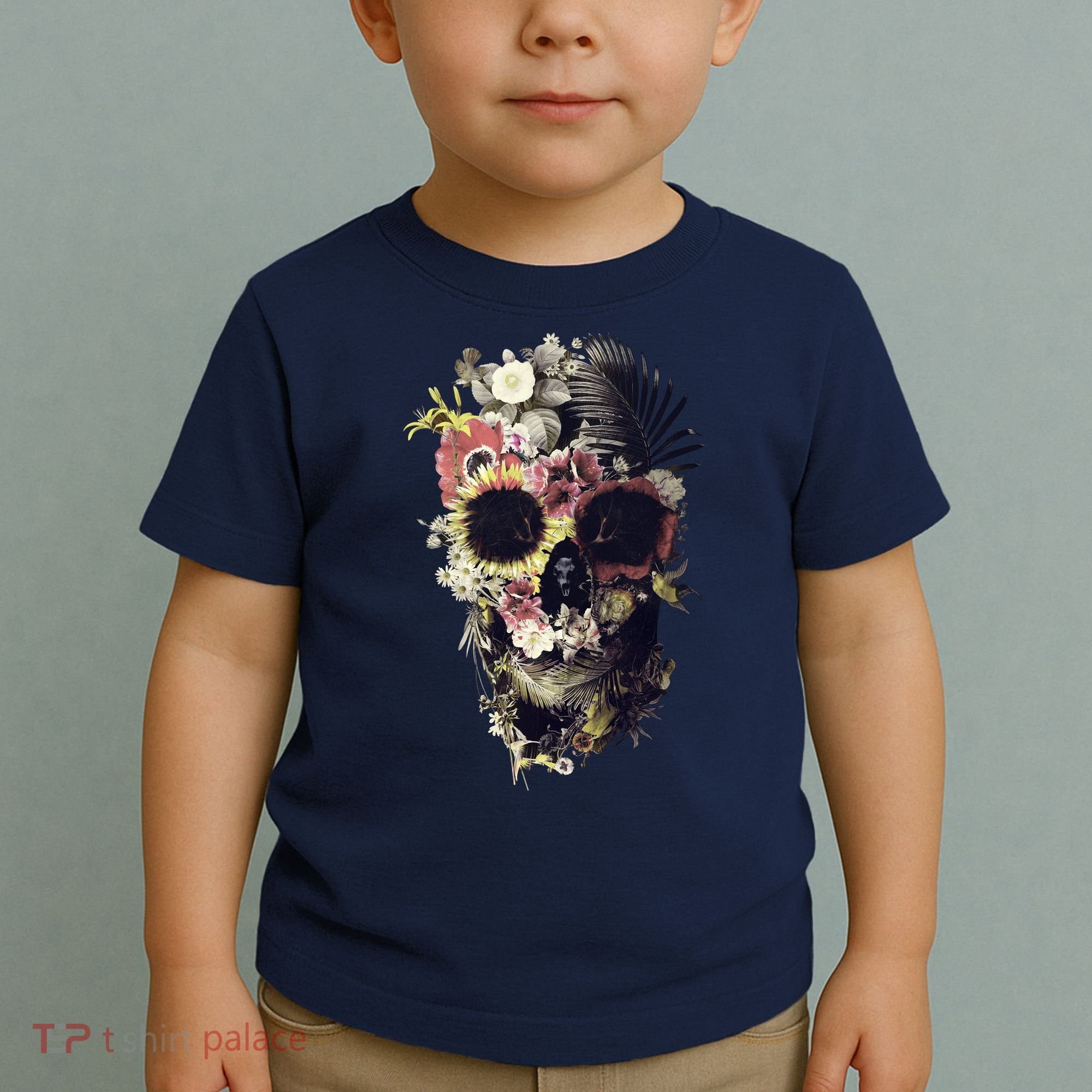 Bloom Skull Sunflower Toddler T-Shirt