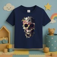 Bloom Skull Sunflower Toddler T-Shirt thumb 3