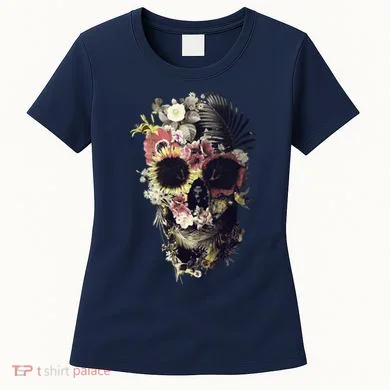 Bloom Skull Sunflower Women's T-Shirt