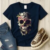 Bloom Skull Sunflower Women's T-Shirt thumb 3