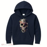 Bloom Skull Sunflower Kids Hoodie thumb 0