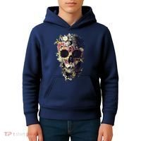 Bloom Skull Sunflower Kids Hoodie thumb 4