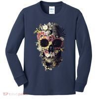 Bloom Skull Sunflower Kids Long Sleeve Shirt thumb 0