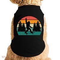 Bigfoot Skateboarding Skater Retro Sunset Funny Sasquatch Doggie Tank thumb 0