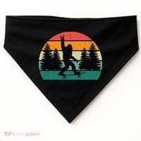 Bigfoot Skateboarding Skater Retro Sunset Funny Sasquatch USA-Made Doggie Bandana thumb 0