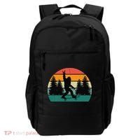 Bigfoot Skateboarding Skater Retro Sunset Funny Sasquatch Backpack thumb 0