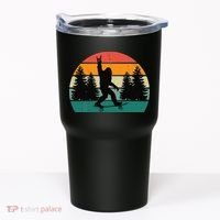 Bigfoot Skateboarding Skater Retro Sunset Funny Sasquatch Tumbler thumb 0