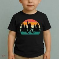 Bigfoot Skateboarding Skater Retro Sunset Funny Sasquatch Toddler T-Shirt thumb 2