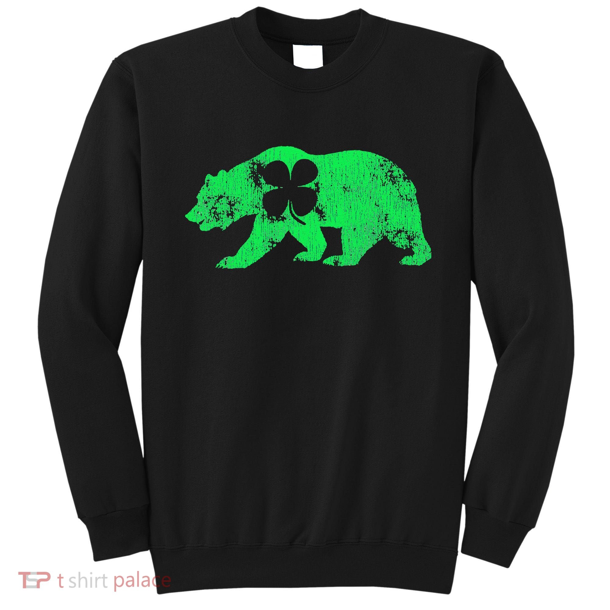 Bear Shamrock St Patrick's Day Irish Clover Saint Paddys Sweatshirt