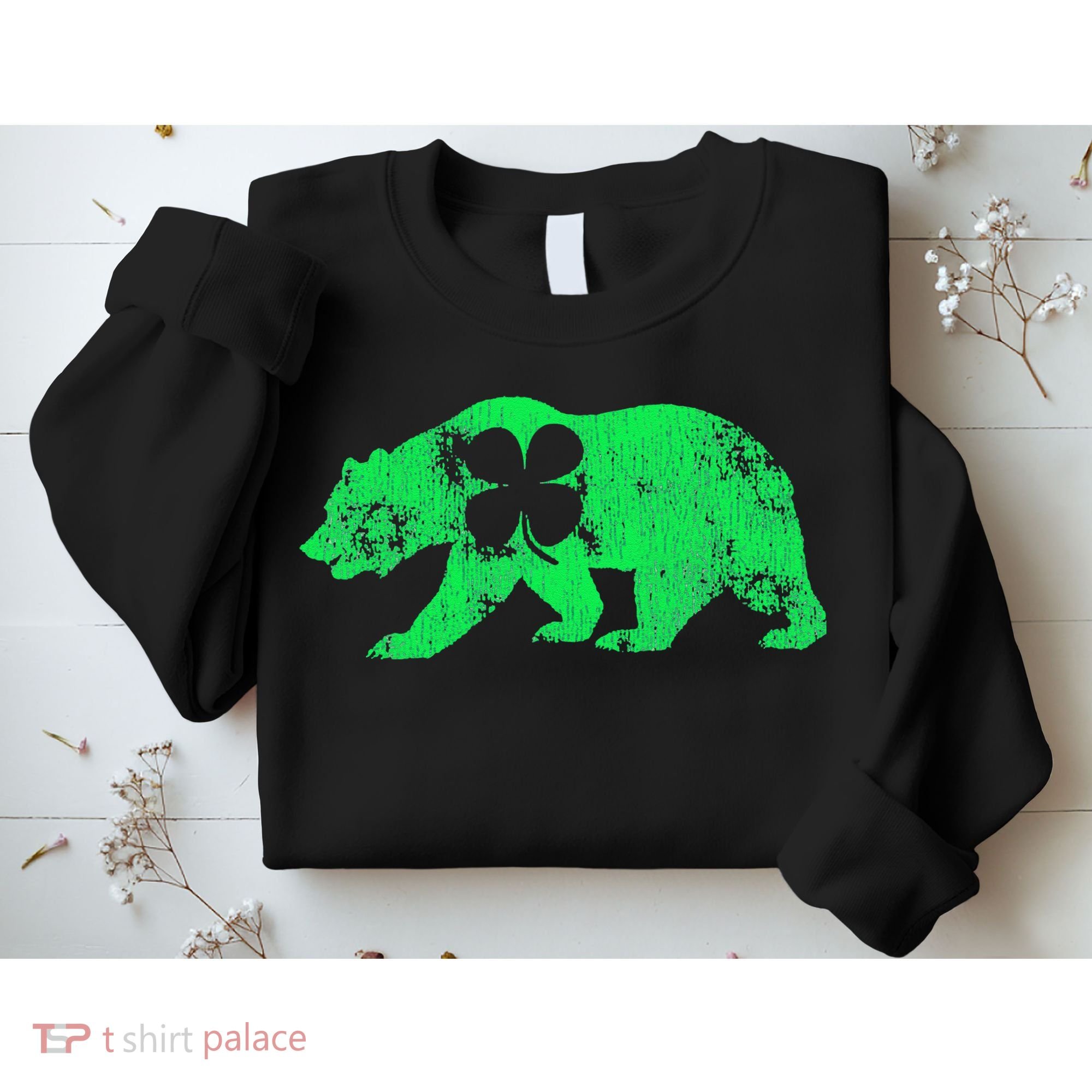 Bear Shamrock St Patrick's Day Irish Clover Saint Paddys Sweatshirt