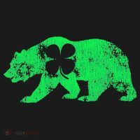 Bear Shamrock St Patrick's Day Irish Clover Saint Paddys Button thumb 1