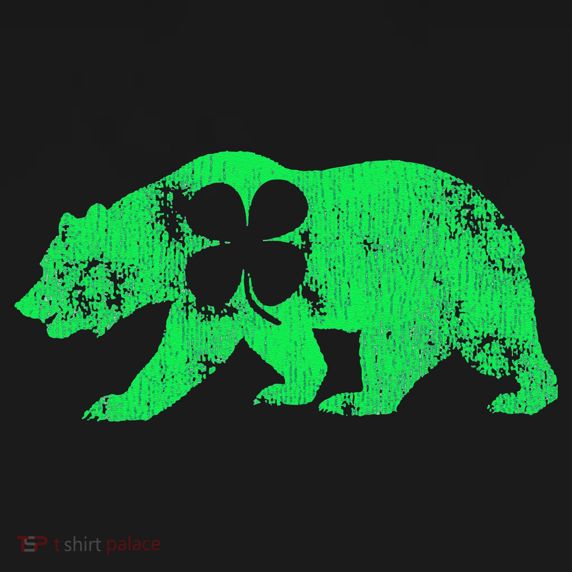 Bear Shamrock St Patrick's Day Irish Clover Saint Paddys Button