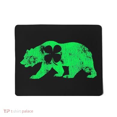 Bear Shamrock St Patrick's Day Irish Clover Saint Paddys Mousepad