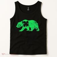 Bear Shamrock St Patrick's Day Irish Clover Saint Paddys Tank Top thumb 2