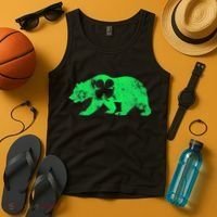 Bear Shamrock St Patrick's Day Irish Clover Saint Paddys Tank Top thumb 4