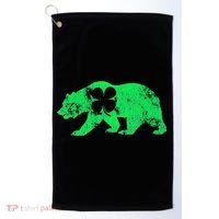 Bear Shamrock St Patrick's Day Irish Clover Saint Paddys Golf Towel thumb 0