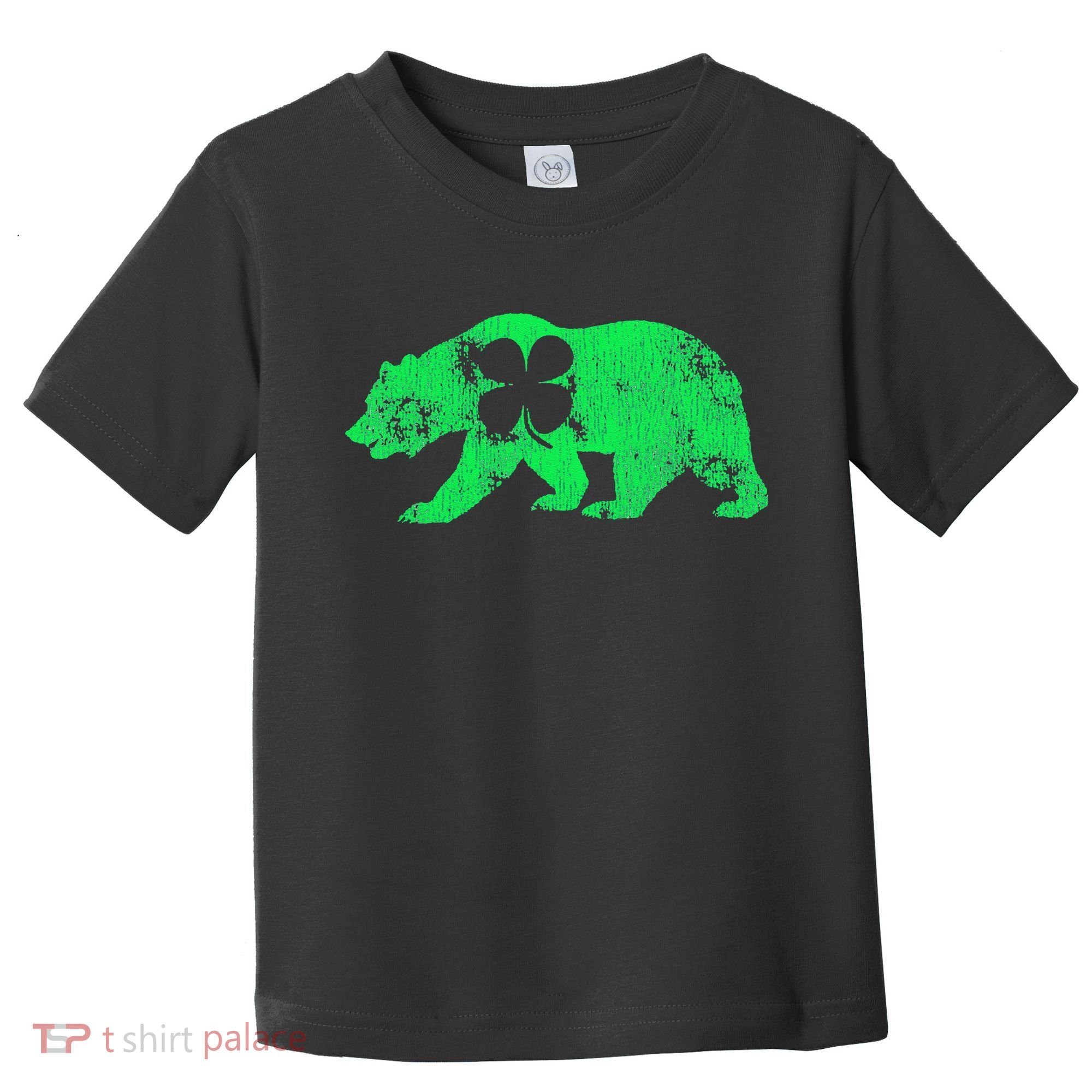 Bear Shamrock St Patrick's Day Irish Clover Saint Paddys Toddler T-Shirt