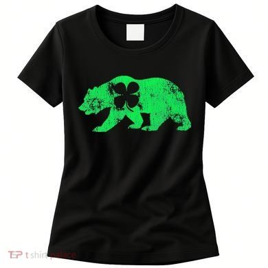 Bear Shamrock St Patrick's Day Irish Clover Saint Paddys Women's T-Shirt