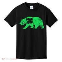 Bear Shamrock St Patrick's Day Irish Clover Saint Paddys Kids T-Shirt thumb 0