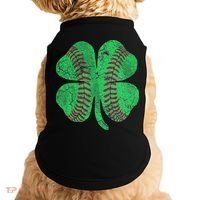 Baseball Shamrock St. Patrick's Day Saint Paddy's Doggie Tank thumb 0