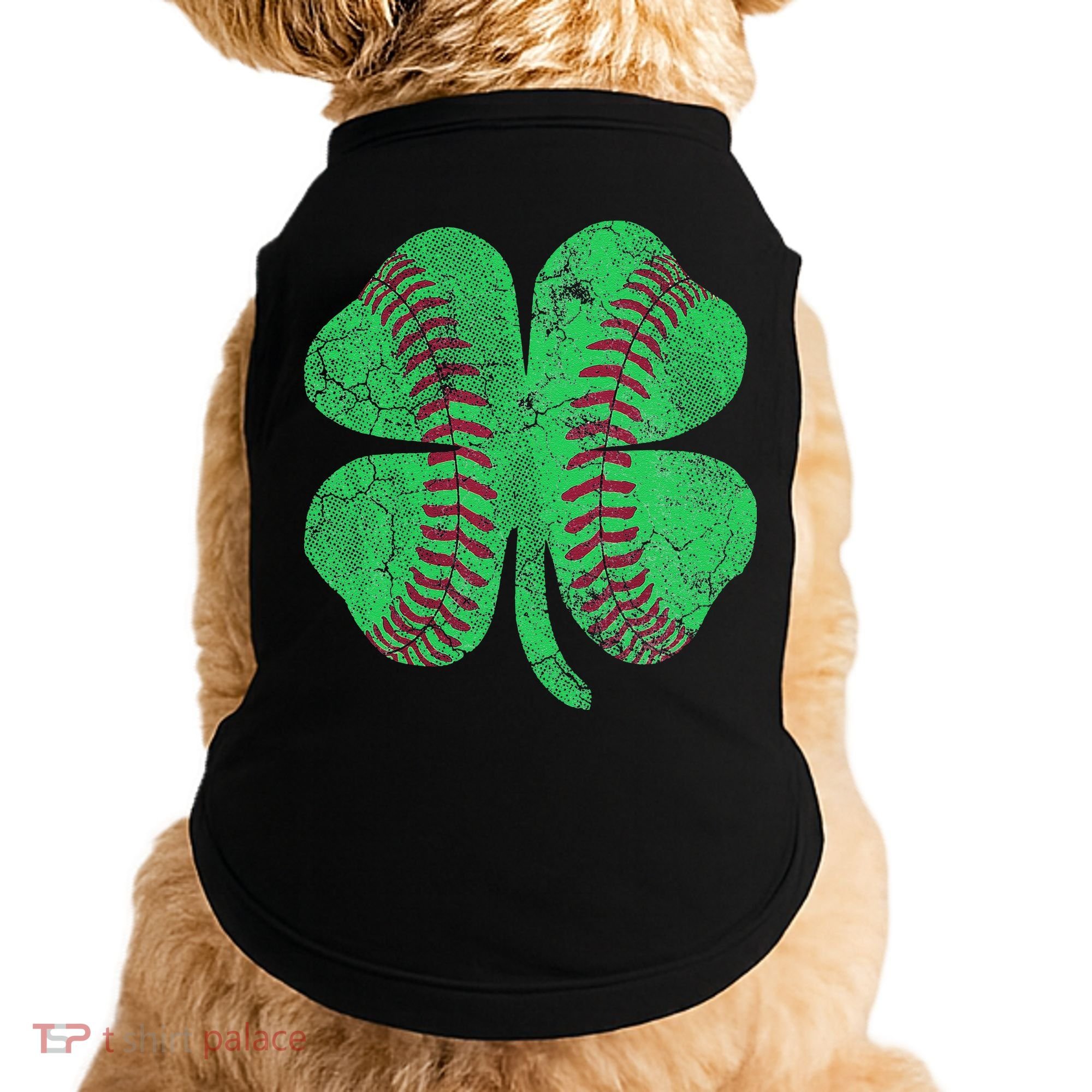 Baseball Shamrock St. Patrick's Day Saint Paddy's Doggie Tank