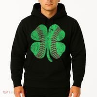 Baseball Shamrock St. Patrick's Day Saint Paddy's Hoodie thumb 2