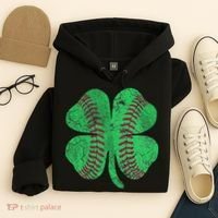 Baseball Shamrock St. Patrick's Day Saint Paddy's Hoodie thumb 4