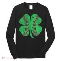 Baseball Shamrock St. Patrick's Day Saint Paddy's Long Sleeve Shirt thumb 0