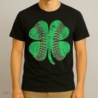 Baseball Shamrock St. Patrick's Day Saint Paddy's T-Shirt thumb 3