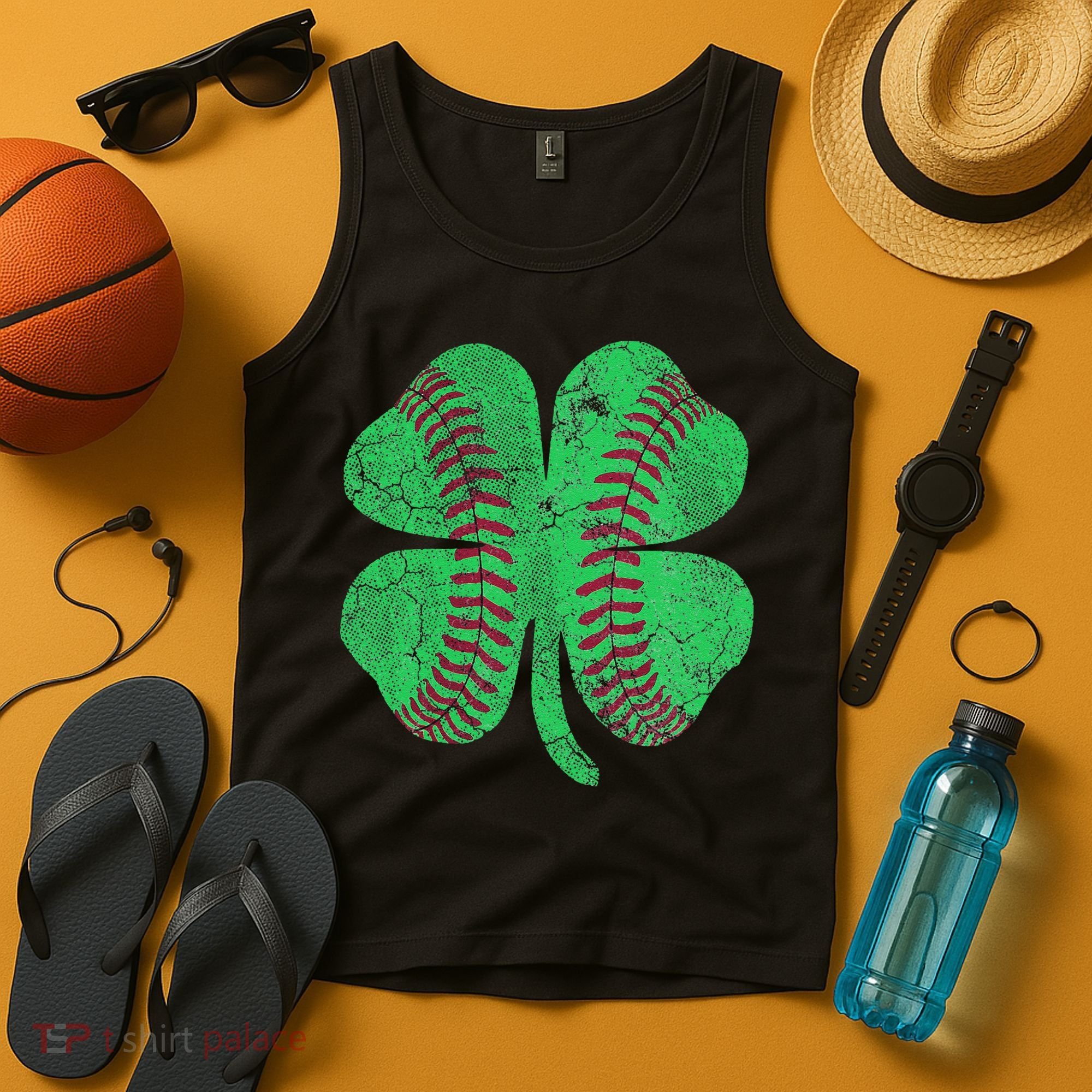 Baseball Shamrock St. Patrick's Day Saint Paddy's Tank Top