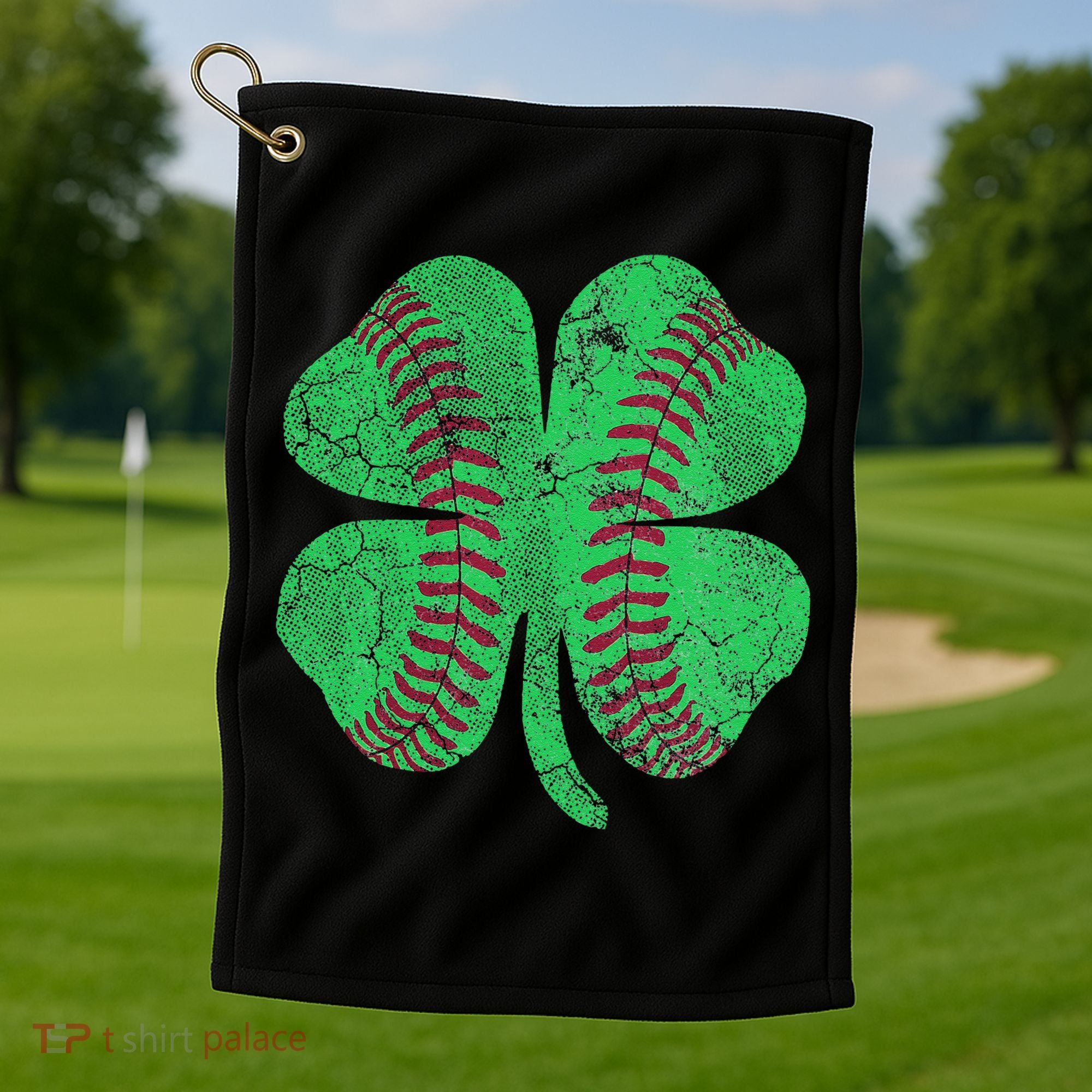 Baseball Shamrock St. Patrick's Day Saint Paddy's Golf Towel