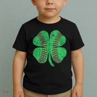 Baseball Shamrock St. Patrick's Day Saint Paddy's Toddler T-Shirt thumb 2