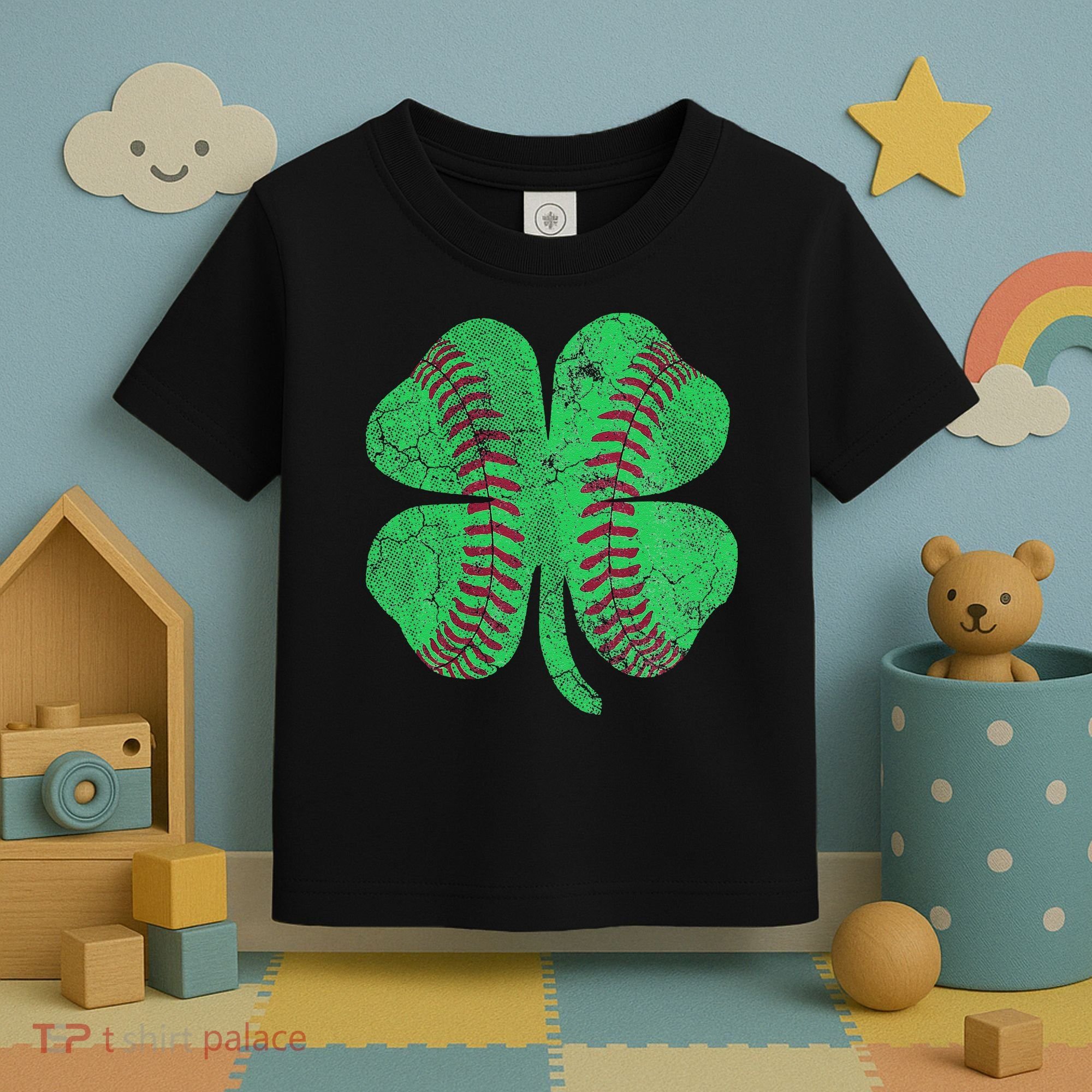 Baseball Shamrock St. Patrick's Day Saint Paddy's Toddler T-Shirt