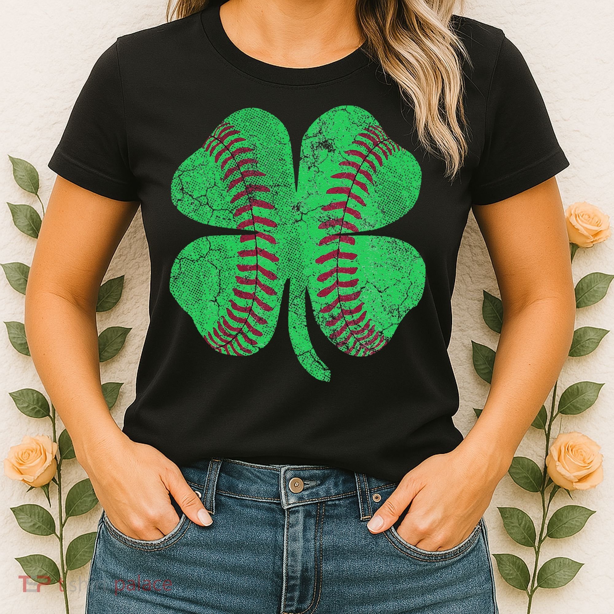 Baseball Shamrock St. Patrick's Day Saint Paddy's Women's T-Shirt