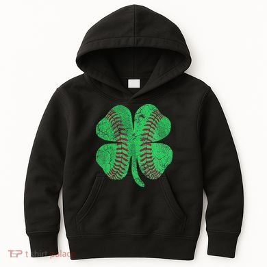 Baseball Shamrock St. Patrick's Day Saint Paddy's Kids Hoodie