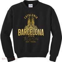 Barcelona Spain Souvenir Catalonia Kids Sweatshirt thumb 0